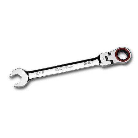 CAPRI TOOLS 100-Tooth 9/16 in Flex-Head Ratcheting Combination Wrench 11644